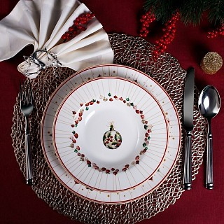 Тарілка Fissman CHRISTMAS BALLS 27 см порцеляна (16081)