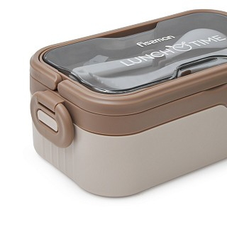 Ланч-бокс Fissman с регулируемым отделением 19,5х11,5х7,8 см 1000 мл, цвет коричневый пластик (16750)