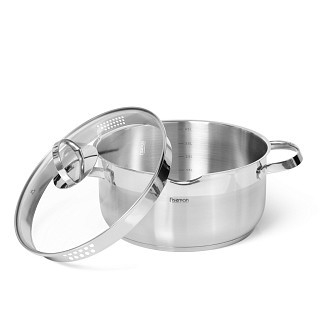 Каструля зі скляною кришкою Fissman CALLISTO 24x11,5 см на 5 л (5208)