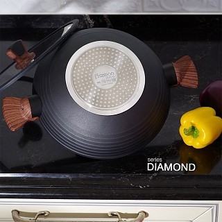 Вок Fissman DIAMOND GREY 3,6 л со стеклянной крышкой (14302) Вок Fissman DIAMOND GREY 3,6 л со стеклянной крышкой (14302)