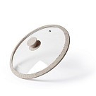 Кришка Fissman ARCADES 28 см з силіконовим ободом бежевий (9980)