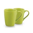 Комплект з двох кухлів Fissman кераміка 250 мл зелений (9321)