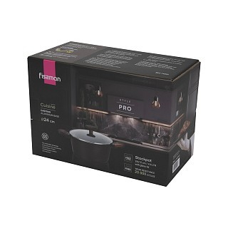 Каструля Fissman 24x12 см / 4,6 л CUISINE зі скляною кришкою алюміній з антипригарним покриттям (14593) Каструля Fissman 24x12 см / 4,6 л CUISINE зі скляною кришкою алюміній з антипригарним покриттям (14593)
