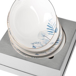 Набор из 4-х мисок Fissman LYON 18 см фарфора (14070)