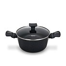 Кастрюля Fissman FERRO 22x10,5 см/3,36 л со стеклянной крышкой алюминий с антипригарным покрытием. (14524)