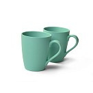 Комплект из двух кружек Fissman керамика 300 мл аквамарин (9325)