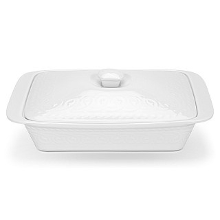 Форма для запекания Fissman прямоугольная с крышкой PARMIGIANO 335х215х72 см/21 л фарфор (13706)