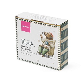 Набір з 4-х підставок Fissman 10 см доломіт (0159)