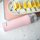 Термос-кухоль Fissman 450 мл рожевий нержавіюча сталь (9879)