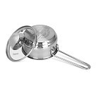 КІвш Fissman GULLIVER 12x6 см 0,6 л. зі скляною кришкою нержавіюча сталь (5400)