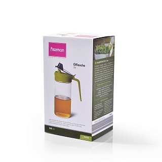 Бутылка для масла Fissman 550 мл (стекло) с пластиковой крышкой (9444)