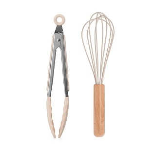 Набор кухонных инструментов Fissman FELAN примет с буковыми ручками силикон (17294)