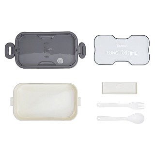 Ланч-бокс Fissman із регульованим відділенням 19,5х11,5х7,8 см 1000 мл, колір сірий пластик (16749)