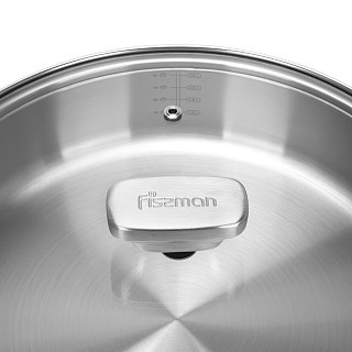 Сотейник Fissman PREMIUM ONE 26x6 см/2,7 л со стеклянной крышкой нержавеющая сталь (15093)