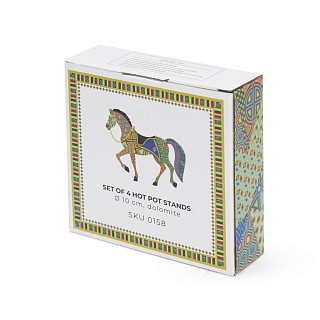 Набір з 4-х підставок Fissman 10 см доломіт (0158)