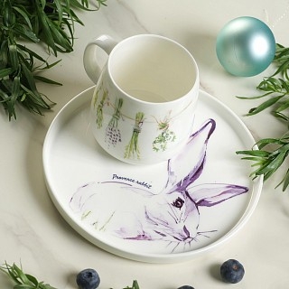 Тарелка Fissman PROVENCE RABBIT 20 см фарфор (13952)