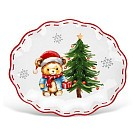 Тарілка овальна Fissman 24х20 см доломіт (0380)