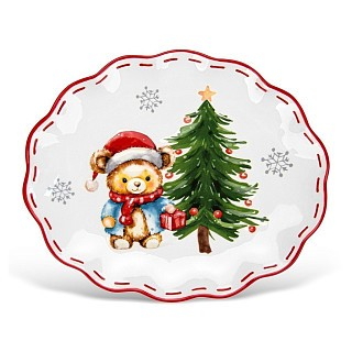 Тарілка овальна Fissman 24х20 см доломіт (0380)