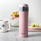 Термос-кухоль Fissman 450 мл рожевий нержавіюча сталь (9879)