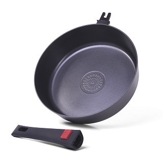 Глибока сковорідка Fissman OFELIA 28x7,5 см зі знімною ручкою (14253)