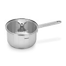 Ківш Fissman MASTER CHEF 18х10 см / 2,3 л зі скляною кришкою нержавіюча сталь (15095)