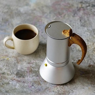 Гейзерная кофеварка Fissman 300 мл алюминий (3330) Гейзерная кофеварка Fissman 300 мл алюминий (3330)