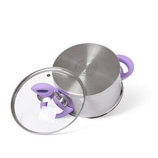 Кастрюля со стеклянной крышкой Fissman MIRABELLE 24x13,5 см на 6,1 л (5407)