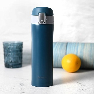 Термос-кружка Fissman 450 мл зеленая нержавеющая сталь (9878)