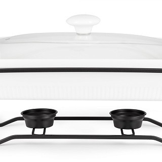 Марміт прямокутний Fissman 31x22,5x6,5 см / 2,2 л фарфор (14161)