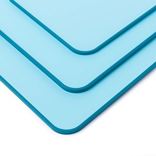 Набор из 3-х разделочных досок Fissman 41х28, 36х24, 31х20, цвет СИНИЙ пластик, ТПР (8055)