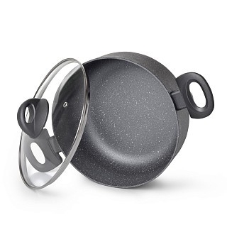 Каструля зі скляною кришкою Fissman MOON STONE 26x11 см на 5,5 л (4410)