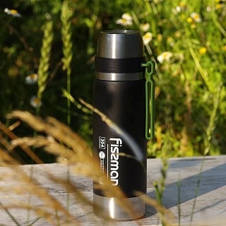 Термос Fissman 600 мл цвет черный нержавеющая сталь (9875)