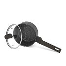 Ківш Fissman CARRIE 16x7,6 см/1,4 л зі скляною кришкою алюміній з антипригарним покриттям (14481)