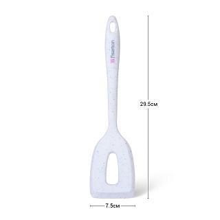 Лопатка Fissman с отверстием BIANCA 29,5 см нейлон и силикон (1445)