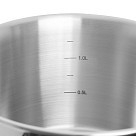 Каструля Fissman TIERNO 16x9,5 см / 1,5 л зі скляною кришкою нержавіюча сталь (5489)