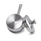 Ківш Fissman ELEGANCE 16x8 см / 1, 6 л зі скляною кришкою (5490)