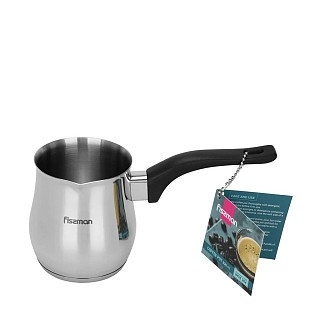 Турка для варки кофе Fissman 530 мл нержавеющая сталь с индукционным дном (3295) Турка для варки кофе Fissman 530 мл нержавеющая сталь с индукционным дном (3295)