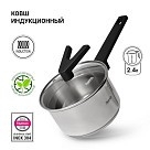 Ківш Fissman ELIZ 18x10 см/2,4 л. зі скляною кришкою нерж. сталь (5317)