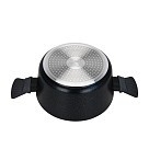 Кастрюля Fissman FERRO 22x10,5 см/3,36 л со стеклянной крышкой алюминий с антипригарным покрытием. (14524)