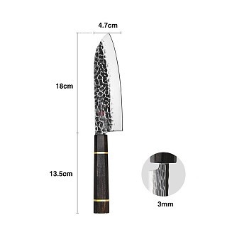 Сантоку ніж Fissman KENSEI BOKUDEN 18 см сталь AUS-8 (2553)