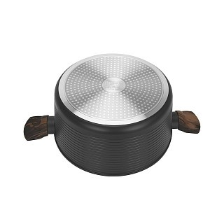 Кастрюля Fissman 28x13,5 см/7,1 л CUISINE со стеклянной крышкой алюминий с антипригарным покрытием (14594)