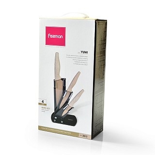 Набор ножей Fissman YUMI 4 предмета с подставкой (2613)