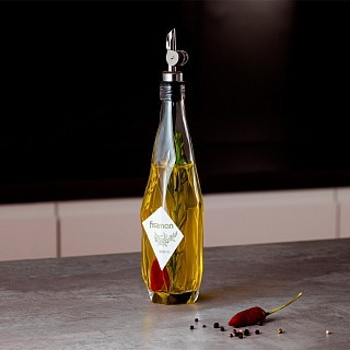 Бутылка для растительного масла и уксуса Fissman 320 мл стекло (6002)