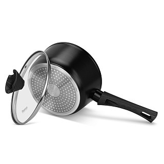 Ківш Fissman 18x9 см / 1,9 л ANGELA зі скляною кришкою алюміній з антипригарним покриттям (14605) Ківш Fissman 18x9 см / 1,9 л ANGELA зі скляною кришкою алюміній з антипригарним покриттям (14605)