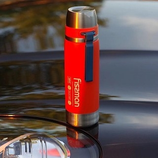 Термос Fissman 600 мл цвет оранжевый нержавеющая сталь (9876)