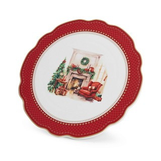 Подставка для торта Fissman CHRISTMAS EVE 28 см см фарфор (16036)