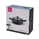 Сотейник Fissman зі скляною кришкою FERRO 26x7,5 см 3,49 л алюміній з антипригарним покриттям (14526)