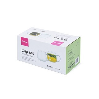 Набор из 2-х кружек Fissman 300 мл жаростойкое стекло (6597)