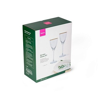 Набір з 2-х бокалів Fissman для червоного вина 420 мл скло (19078)