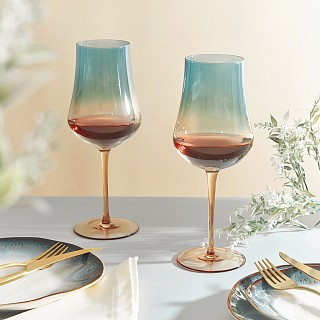 Набір з 2-х бокалів Fissman для червоного вина 600 мл скло (13684)